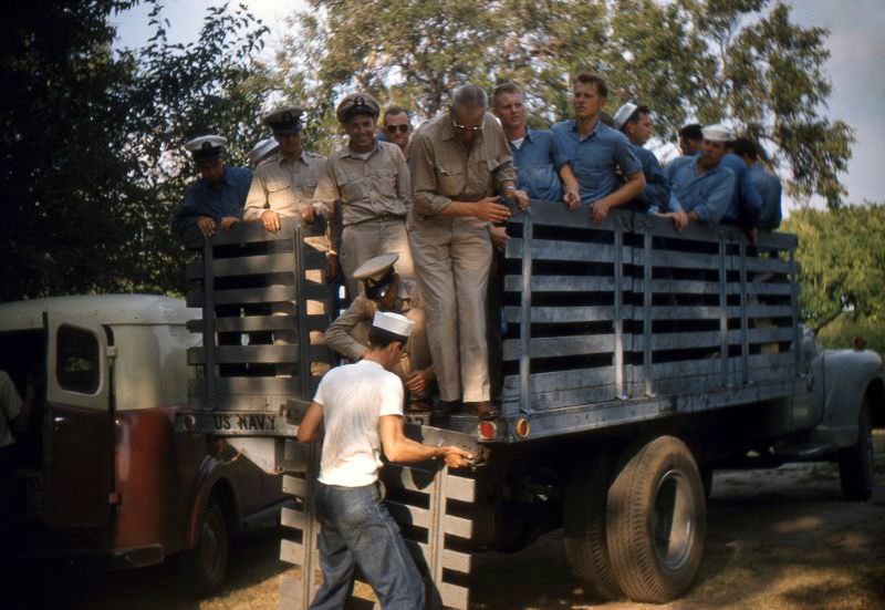 Beer Party, NAS Hutchinson', Naval Air Station, Kansas, 1950s