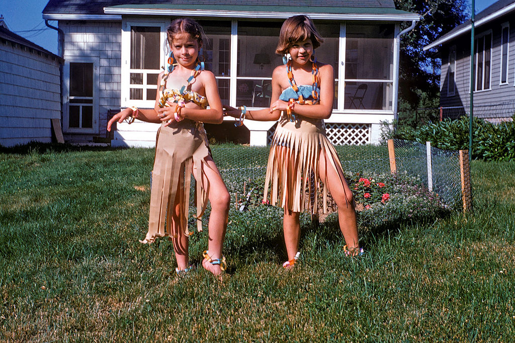 Kids as Hula dancers in east Peoria, Illinois, 1951