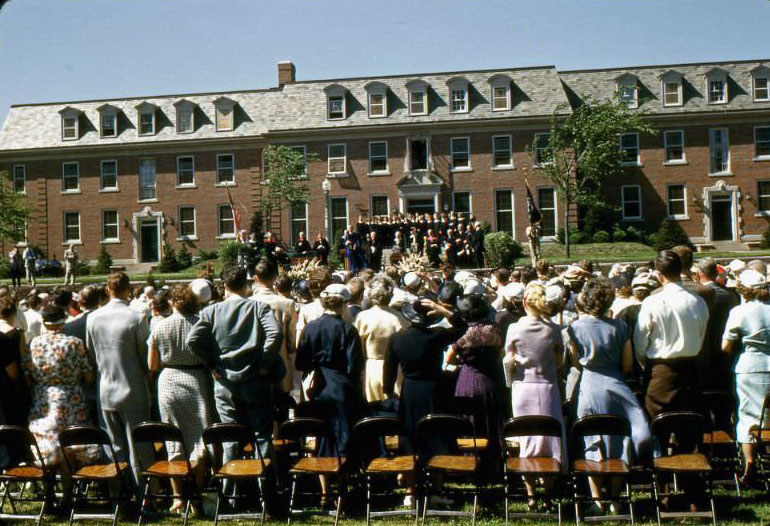 Graduation at Elmhurst College, Illinois, 1953