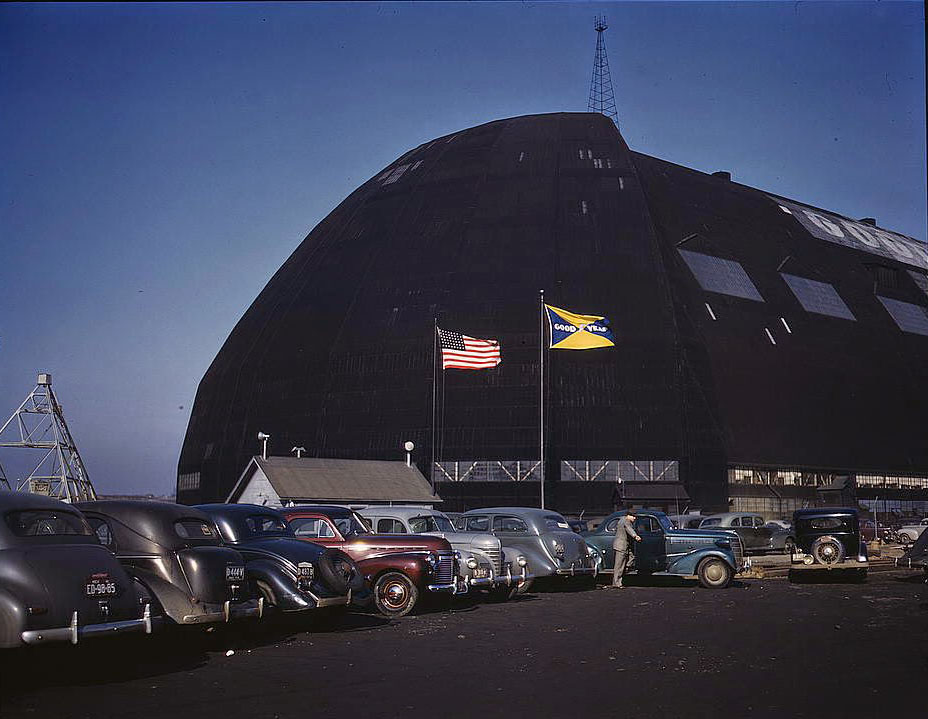 Formerly an aircraft dock, this huge building -- thought to be the largest in the world with no interior supports, 1950s