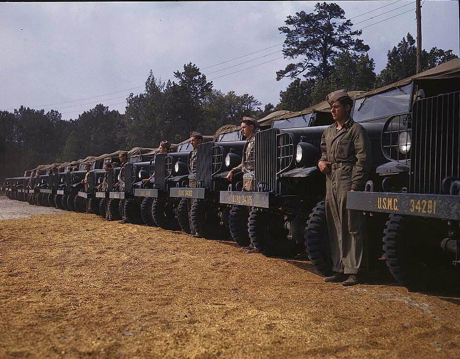 New River Marine Base, motor detachment, North Carolina, 1950s