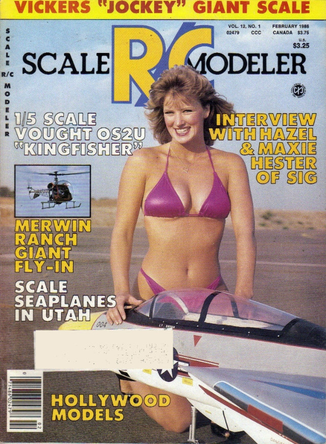 Sensual Cover Photos of Radio Control Modeler Magazines that featured beautiful women from the 1970s and 1980s