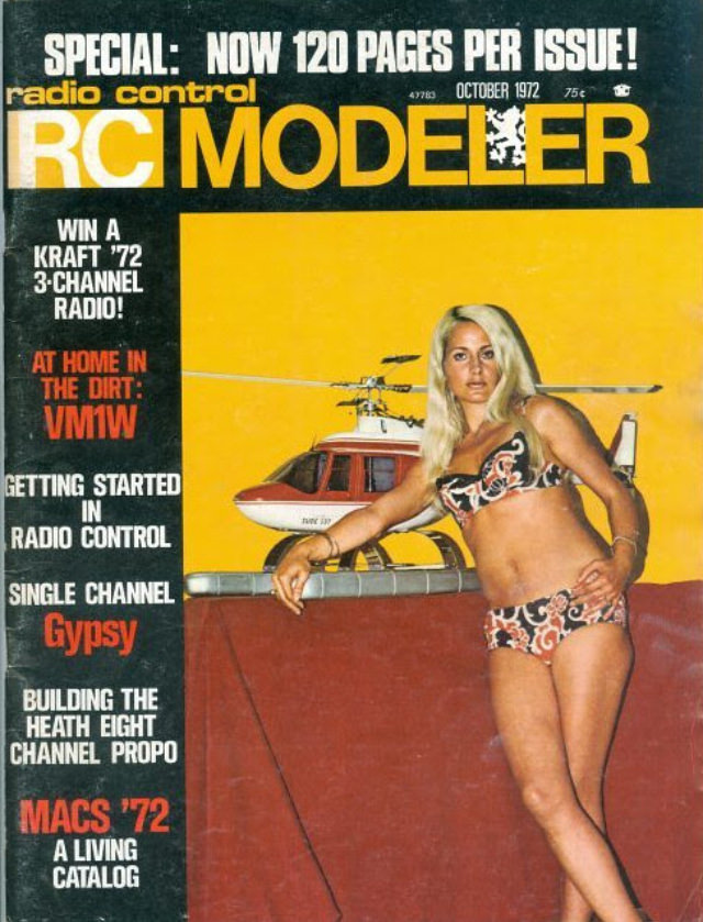 Sensual Cover Photos of Radio Control Modeler Magazines that featured beautiful women from the 1970s and 1980s