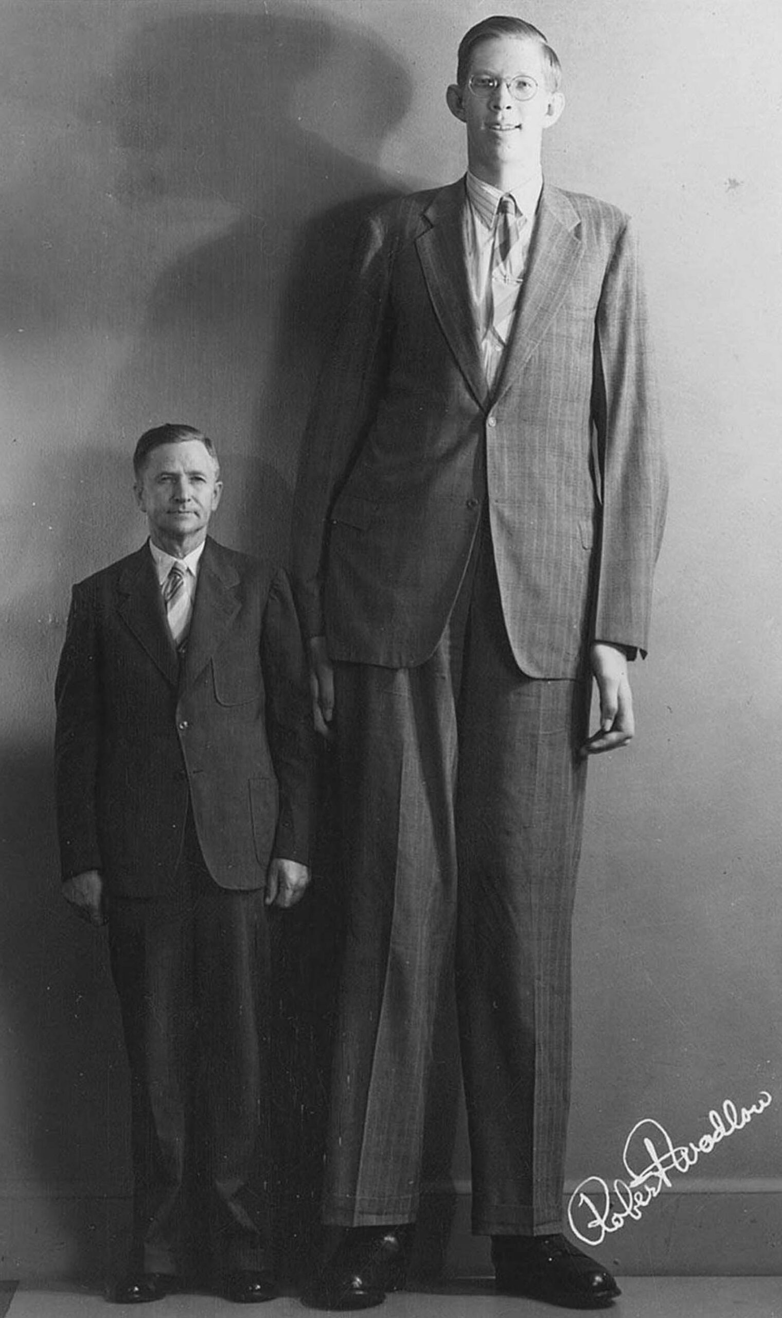 Robert Wadlow and his father.