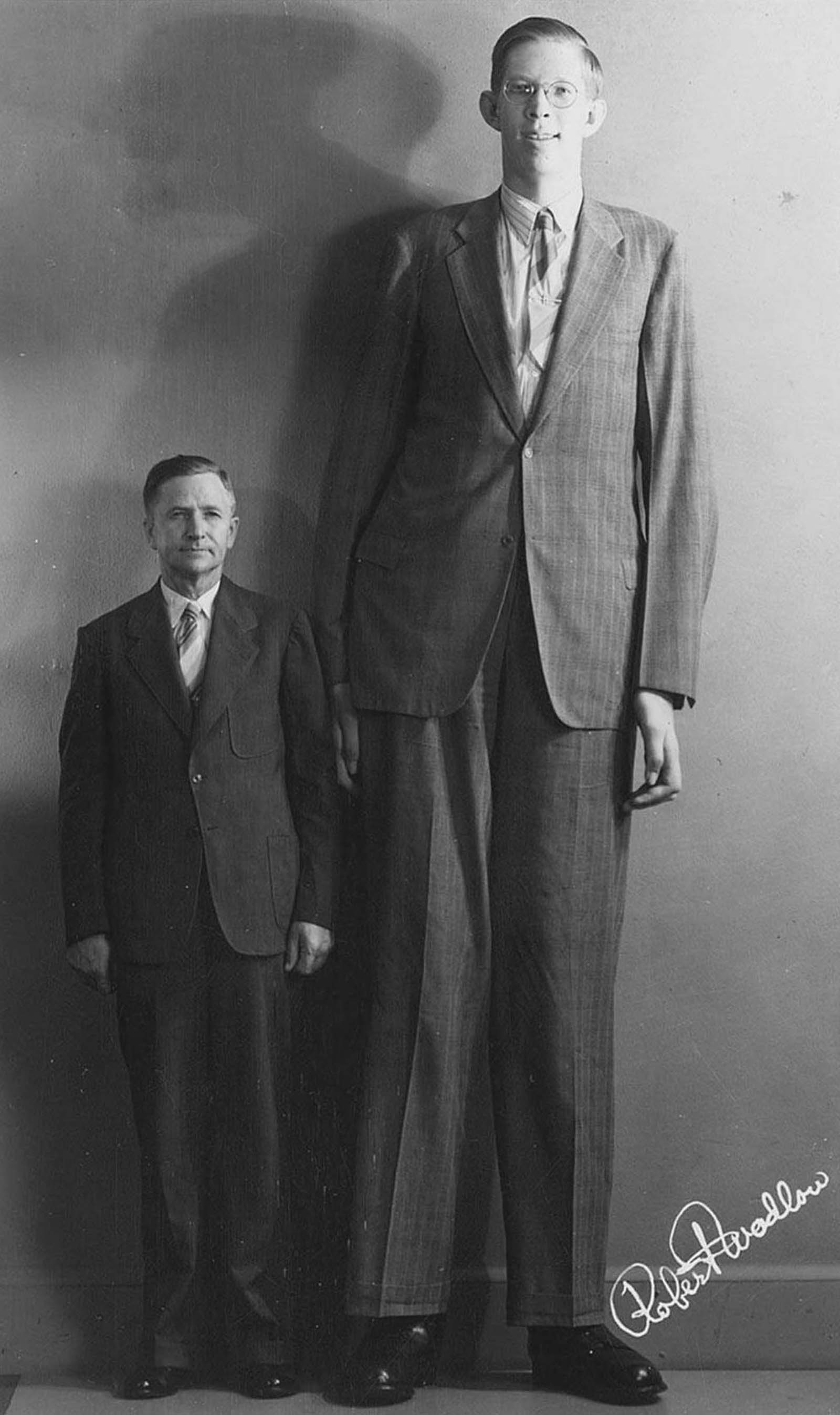 Robert Wadlow and his father.