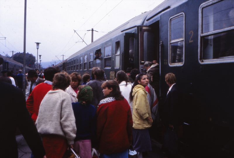 Sibiu railway station, 1990