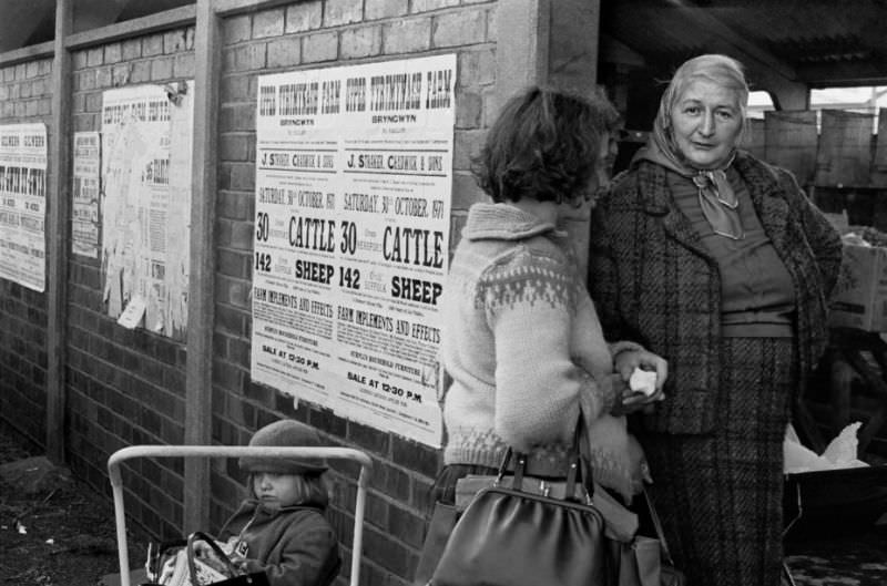 Farmers' wives at Abergavenny cattle market