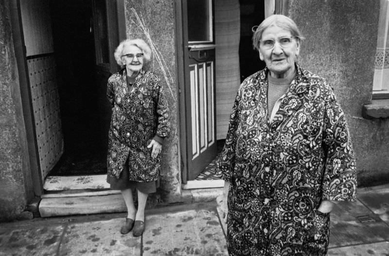 Neighbours in Blaen-y-Cwm, Treherbert, Rhondda Fawr
