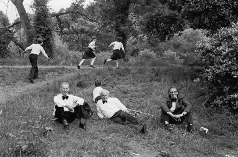 Band members relax at The Miners’ Gala, Cardiff