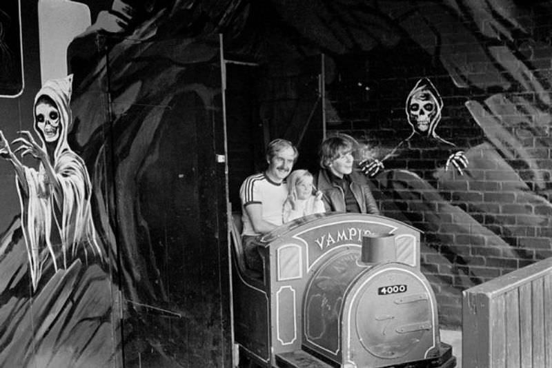 Riding the Ghost Train at Coney Beach, Porthcawl