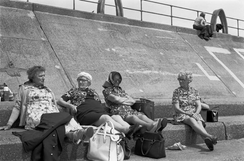 Pensioners on a day trip to Aberavon beach