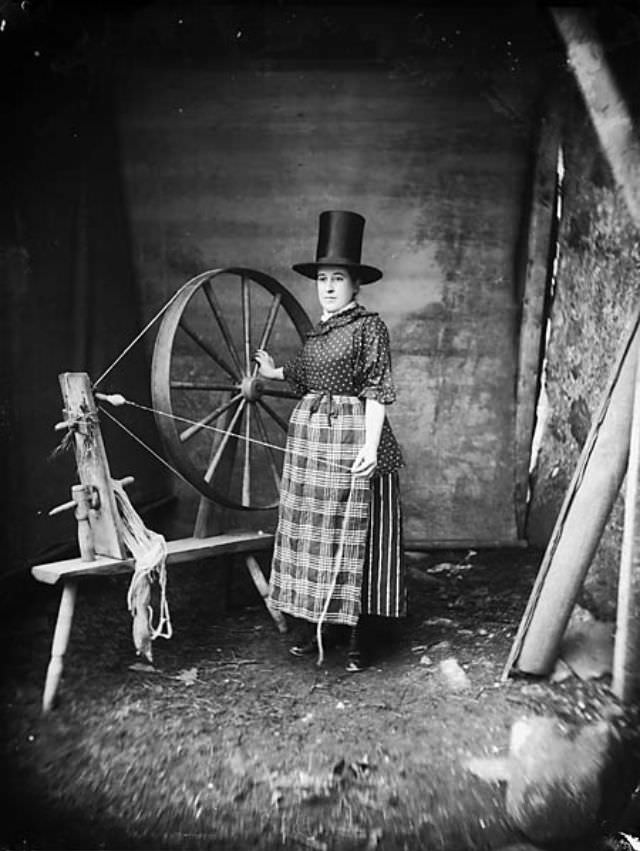 Tall Stovepipe-style Hats: An Essential Part of Welsh Woman's National Costume from the 19th Century