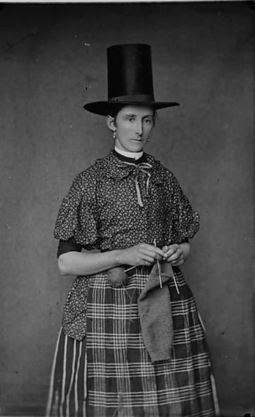 Tall Stovepipe-style Hats: An Essential Part of Welsh Woman's National Costume from the 19th Century