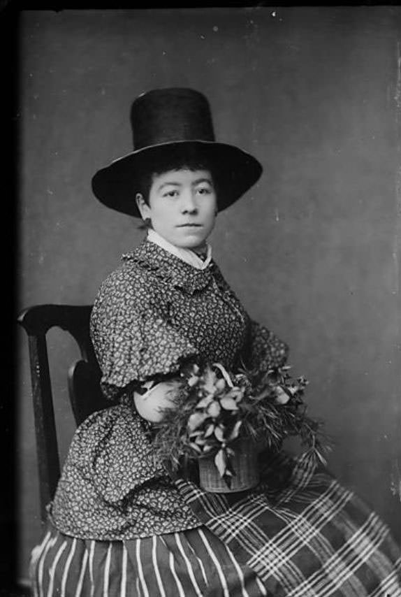 Tall Stovepipe-style Hats: An Essential Part of Welsh Woman's National Costume from the 19th Century