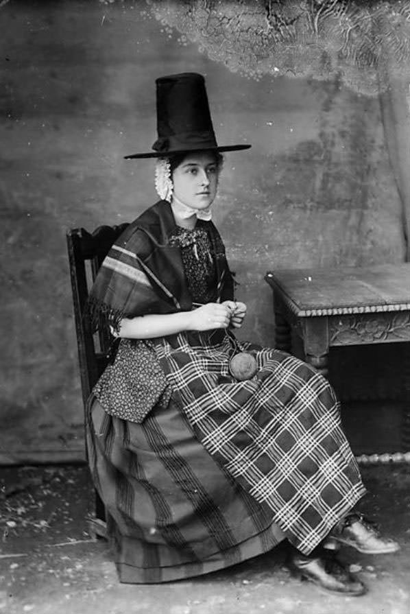 Tall Stovepipe-style Hats: An Essential Part of Welsh Woman's National Costume from the 19th Century