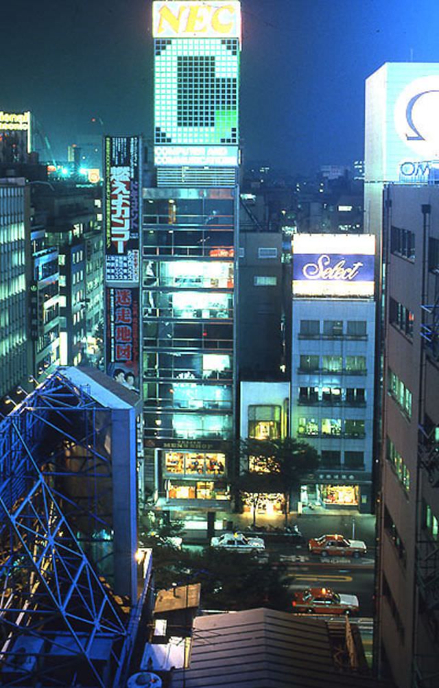Ginza district in Tokyo, 1983