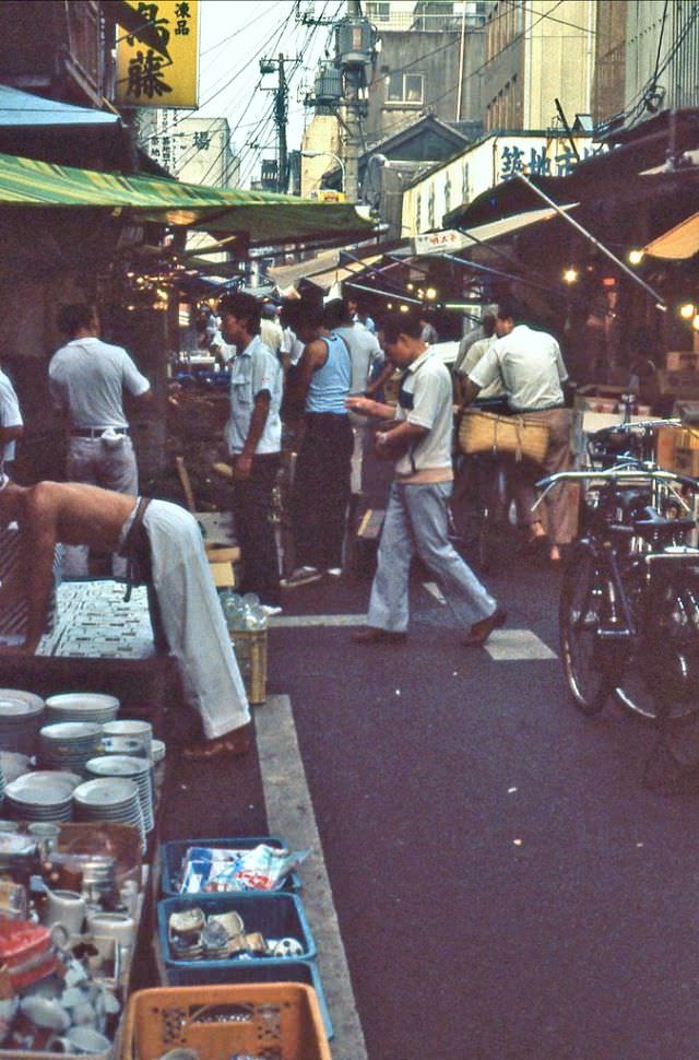 Tsukiji market area, 1981