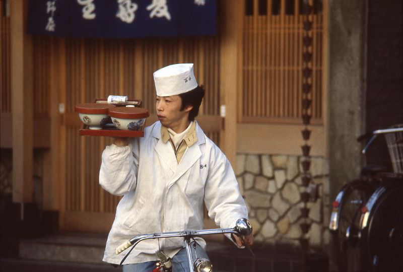 Delivery man, Tokyo, 1983
