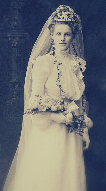 Beautiful bride in the 1880s