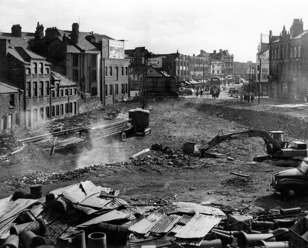 The Salvation Army Citadel, which once dominated the centre of Cardiff, has been reduced to rubble, as the latest phase in the city's Hayes redevelopment plan gets under way.