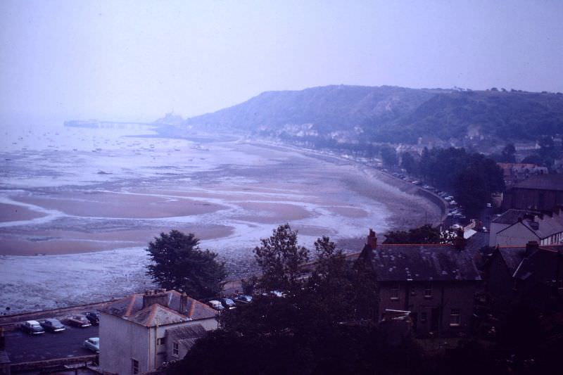 View from Oystermouth Castle (Mumbles Pier in the distance), 1960s