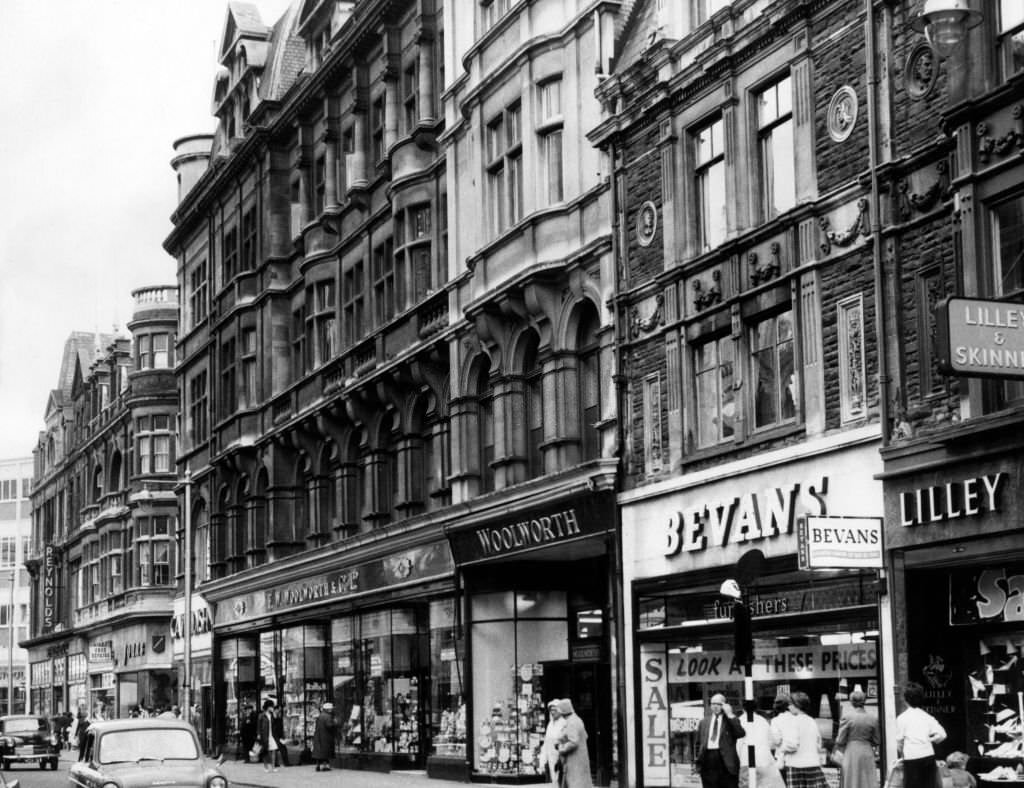 W. Woolworth & Co LTD, Commercial Street, Newport. Gwent, Wales, 28th August 1962.