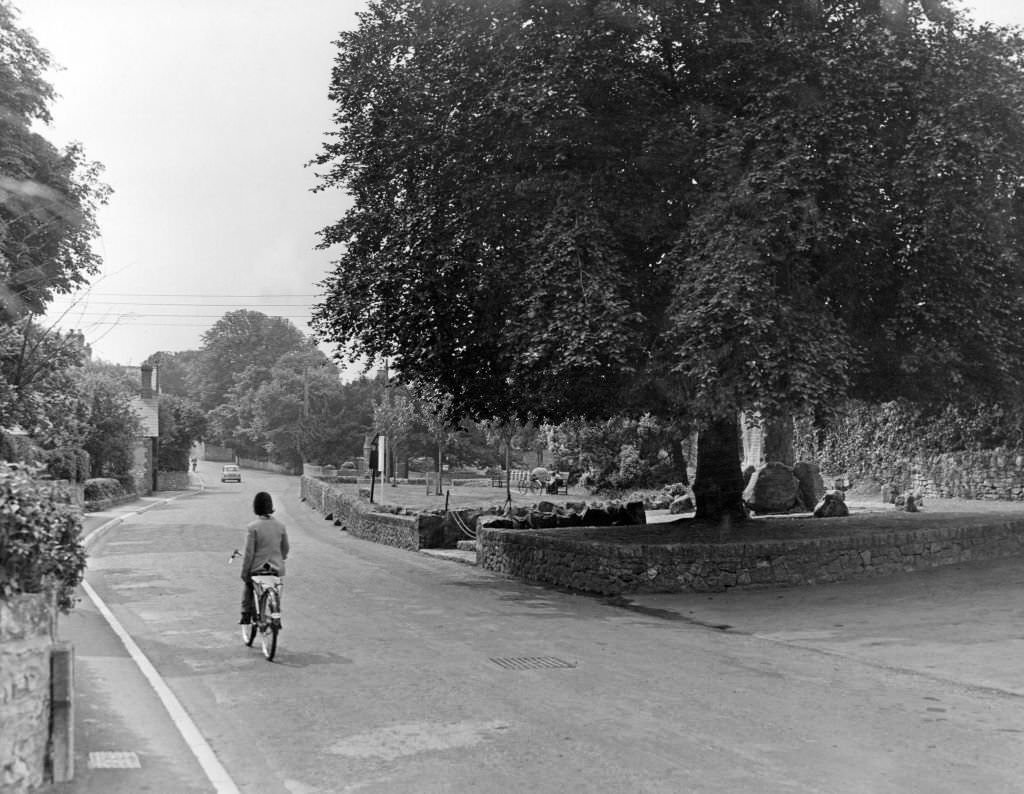 Wenvoe, a Welsh village in the Vale of Glamorgan, Wales, 1961.