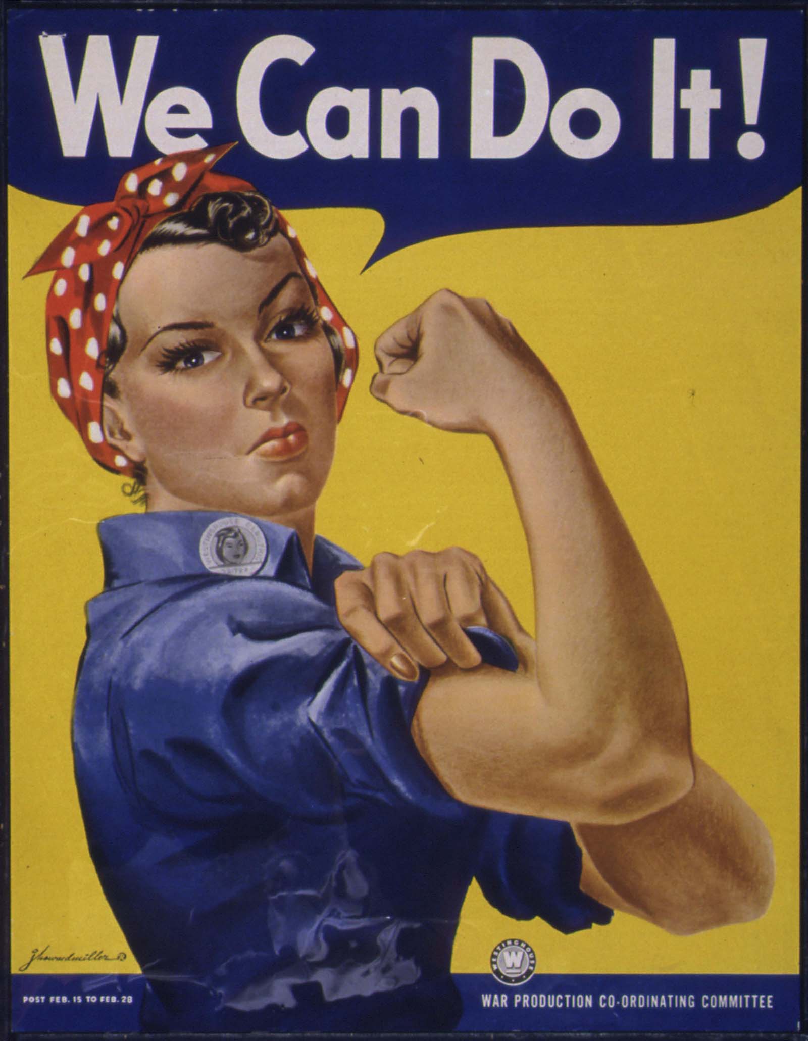 Rosie the Riveter (Westinghouse poster, 1942).