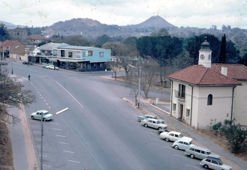 Customs House on the right, Umtali (now Mutare), September 20, 1968