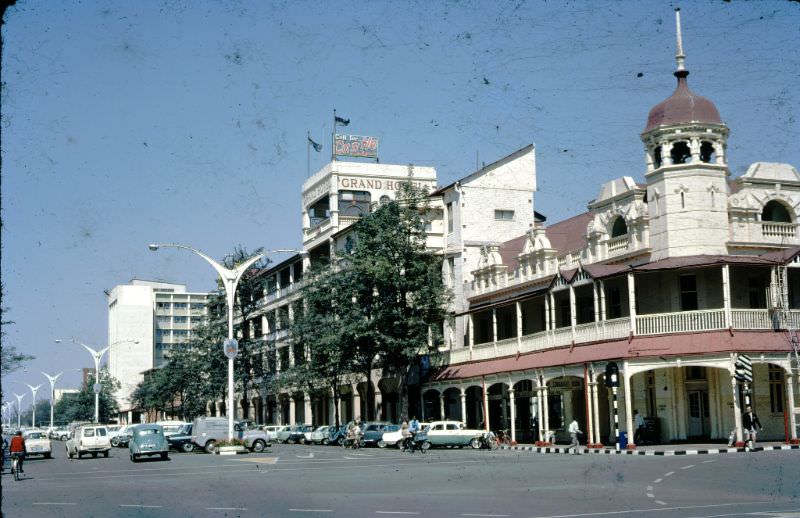 Grand Hotel and Theatre, Main Street, Bulawayo, Rhodesia (now Zimbabwe), September 9, 1968