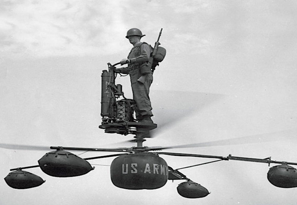 A One-Man Personal Helicopter: The de Lackner HZ-1 Aerocycle that failed during the Flight Test, 1950s