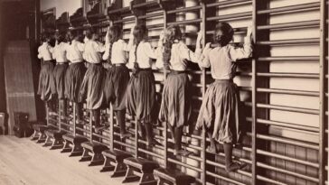 Gymnastics in Charlestown High School Boston 1893