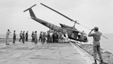 Helicopters Overboard Vietnam War 1975