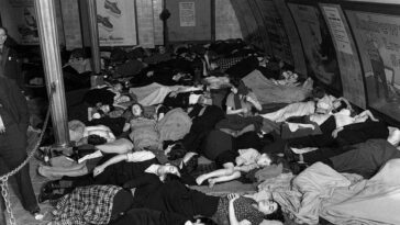 Londoners Sheltering underground WWII