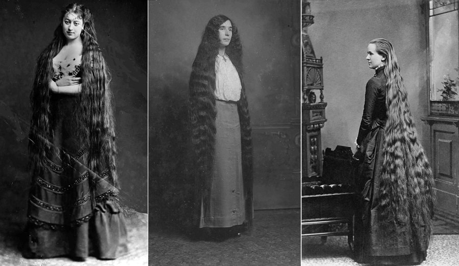 Victorian women long hair