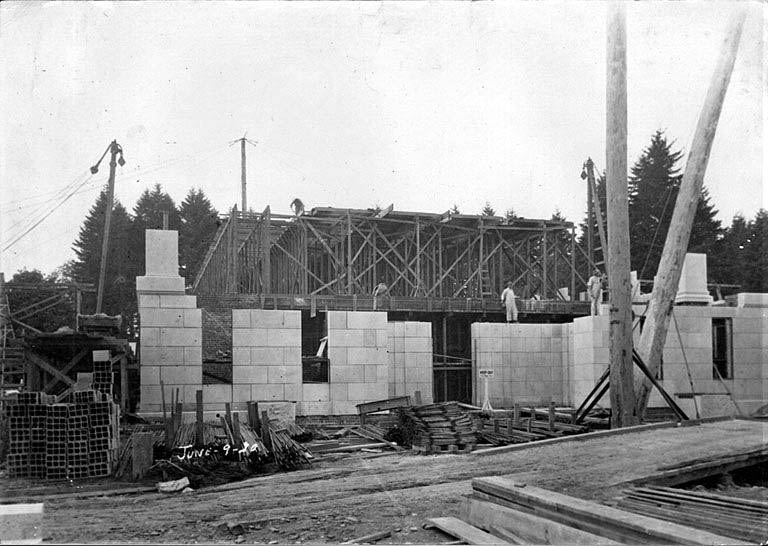 Construction progress on Insurance Building, Washington State Capitol complex, Olympia, June 9, 1920