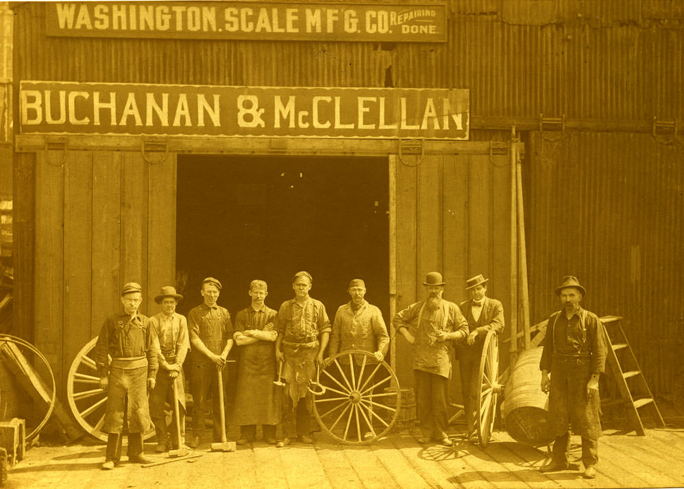 Buchanan & McClellan Shop, Olympia, 1890