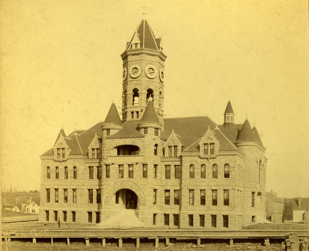 Thurston County Courthouse soon after completion, Olympia, 1891