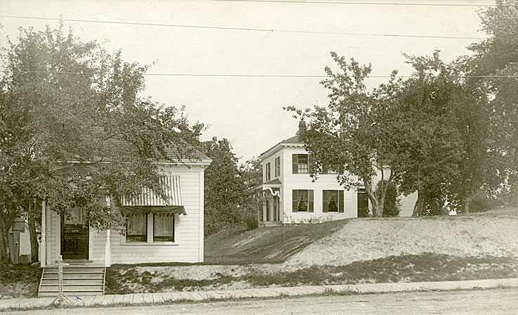 Sylvester Mansion and Hugh Wyman office, Olympia, 1899