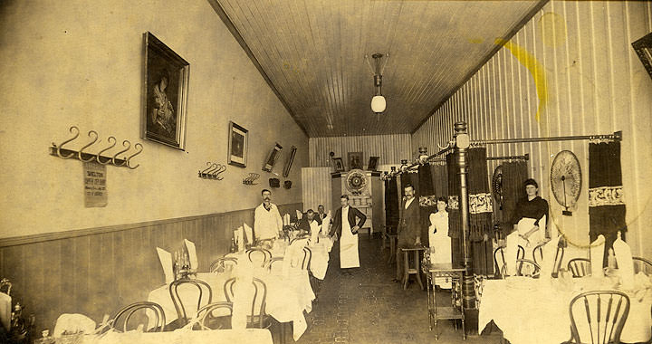 Cormier's Restaurant, Fourth Avenue, Olympia, 1891