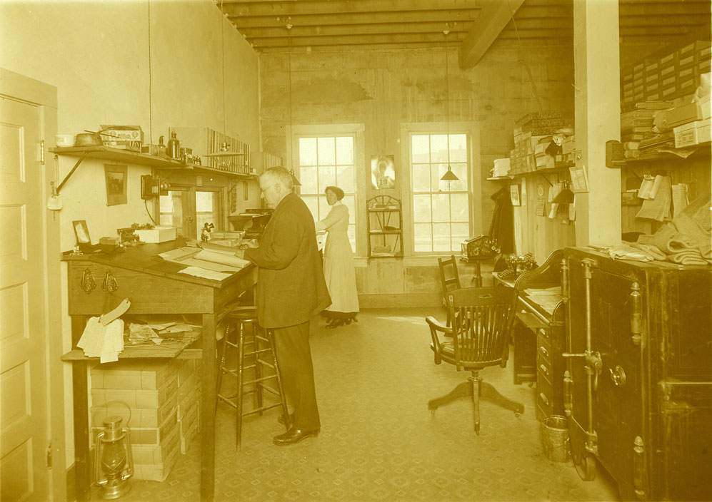 Office at Olympia Knitting Mills, 1915