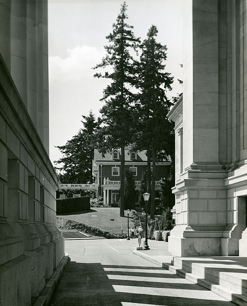 Governor's Mansion from the Legislative Building, 1949