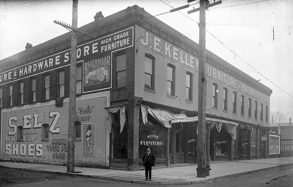 J.E. Kelley Furniture and Hardware Store, Olympia, 1912