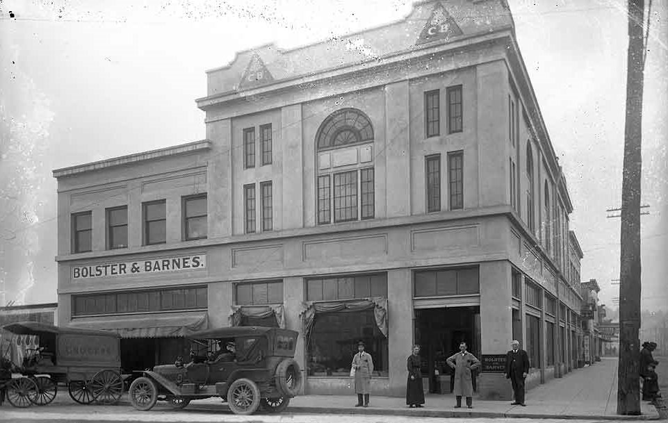 The Bolster and Barnes Grocery building now known as the Barnes Building, 201-211 West 4th, Olympia, 1914