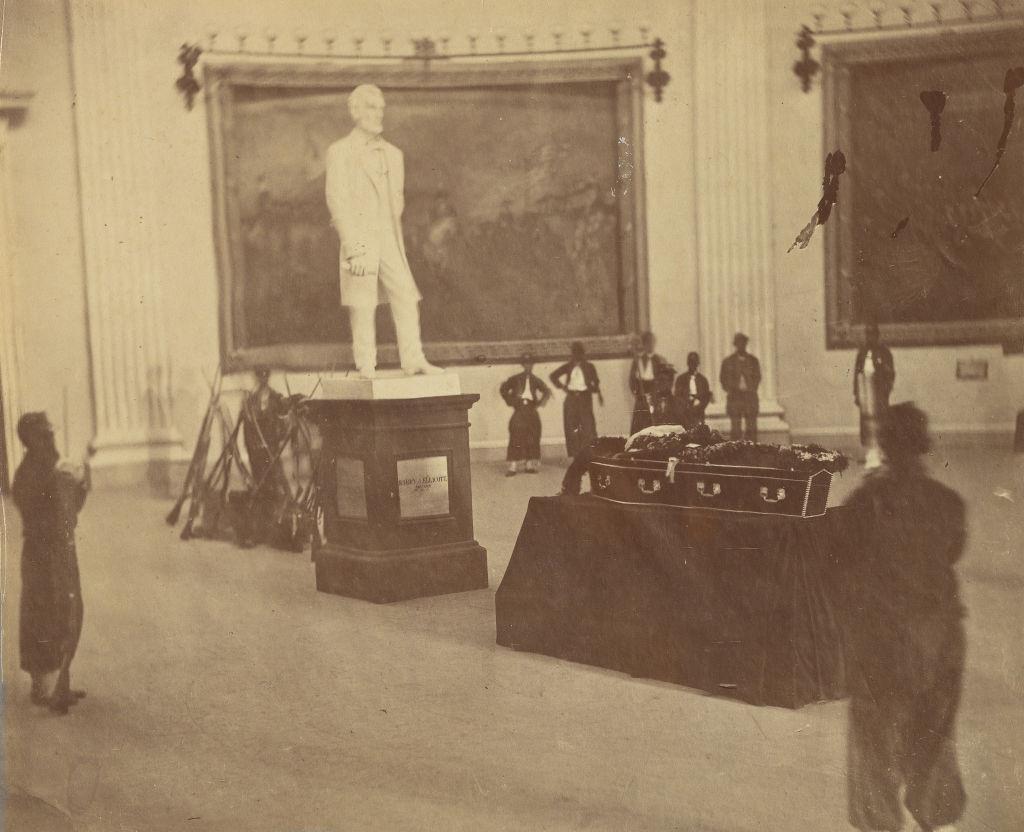 Thaddeus Stevens Lying In State In The Rotunda Of The Capitol At Washington, 1867