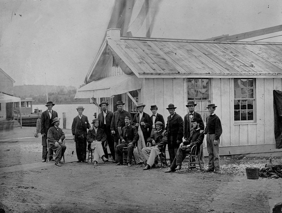 Quartermaster's office at 7th Street Wharf, Washington DC, May 1865.