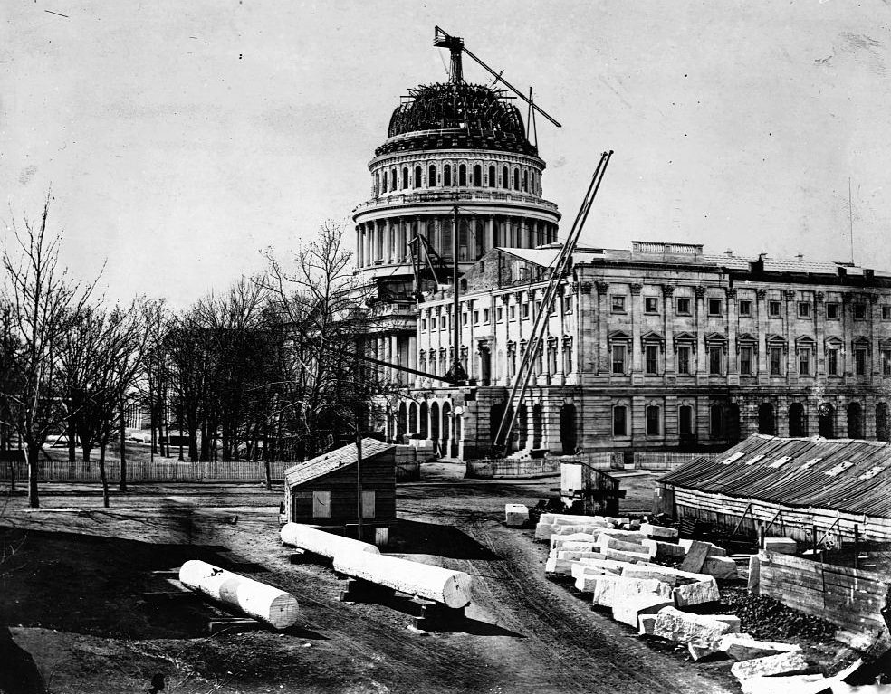 U. S. Capitol Under Construction, 1864.