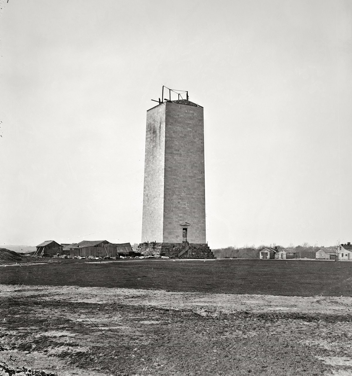 Washington Monument as it stood for 25 years, 1860.