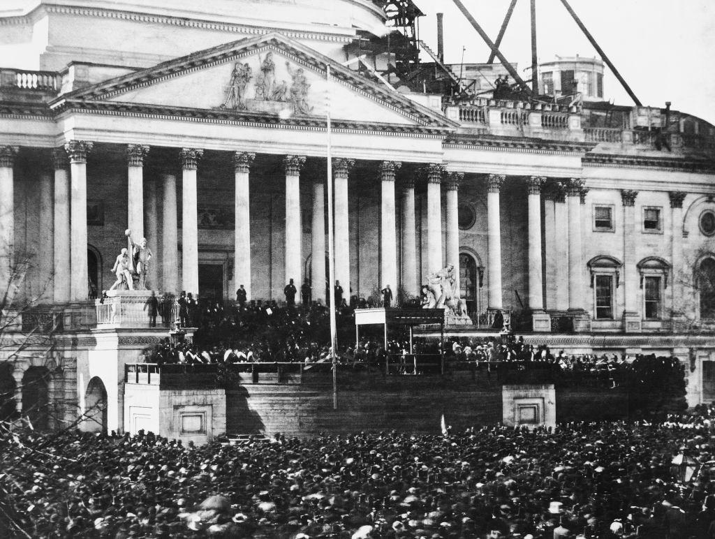 Inauguration of US President Abraham Lincoln, US Capitol Building, Washington DC, USA, March 4, 1861