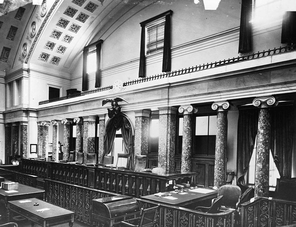 The old Supreme Court Room in the U. S. Capitol. Washington D. C., 1890